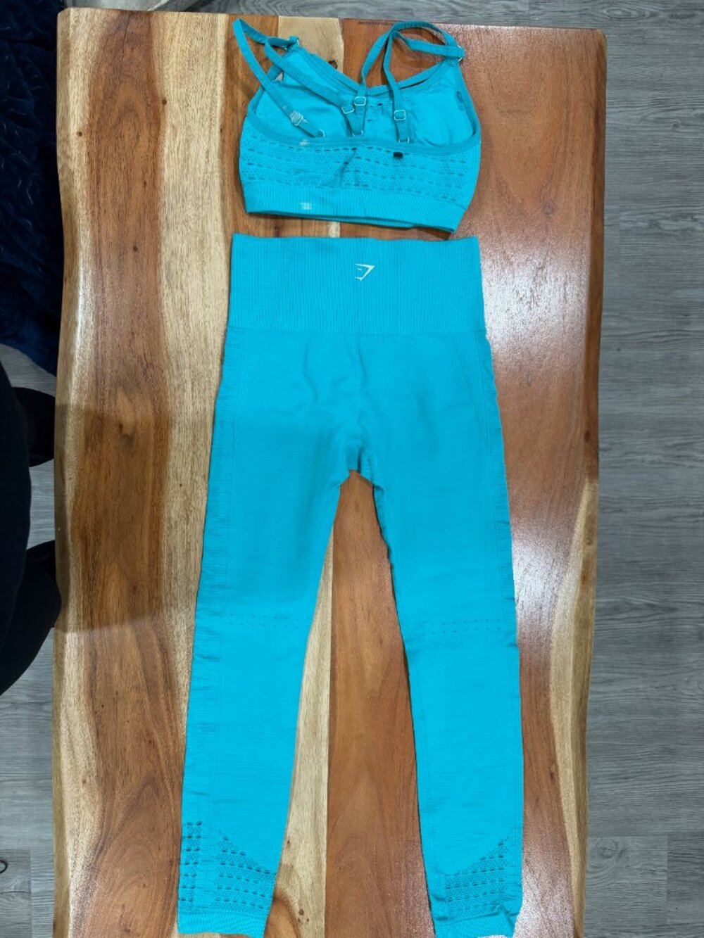Gymshark Teal Seamless Matching Set | Sports Bra & Leggings | Size Small - Picture 5 of 5